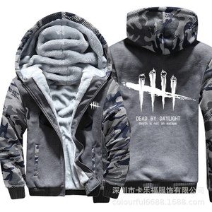 Sweat à capuche Dead Daylight Winter 100% coton molletonné avec fermeture éclair, doublure camouflage, couleur personnalisable - Product Image 2
