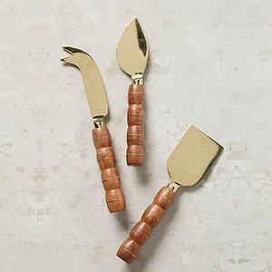 Juego de Cuchillos para Queso de Acero Inoxidable con Diseño de Cadena de Latón y Mango Plateado, Ecológico, Seguro para Alimentos, para Cocina y Hogar - Product Image 2