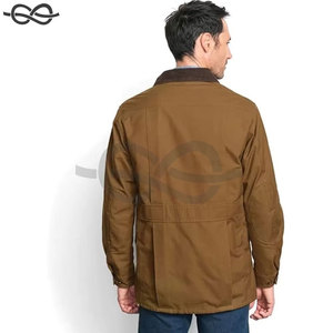 Abrigo Clásico para Hombre con Bolsillos, Cierre de Cremallera y Botones, Solapa Protectora, Chaqueta Casual para Exteriores, Resistente y Versátil - Product Image 2
