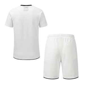 Conjunto de camiseta y pantalones cortos blancos para hombre Ekin Impex, cuello redondo, tejido transpirable, ropa informal de verano, marca privada, conjunto de pantalones cortos de verano - Product Image 2