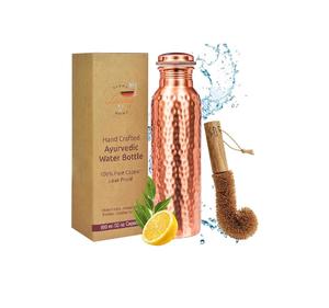 Bouteille d'eau en cuivre 34 oz extra large, récipient en cuivre pur martelé ayurvédique pour boire, bouteille pour boire plus d'eau - Product Image 3