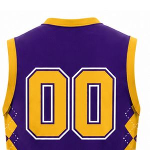 Customized Purple Gold Volleyball Sleeveless Shirt Athletic Team Jersey Sports Top Practice Competition Uniform Performance Wear - Product Image 6