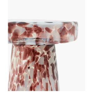 Table d'appoint contemporaine en verre moucheté, meuble décoratif moderne pour salon et chambre à coucher - Product Image 5