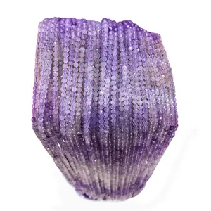 天然紫水晶刻面5毫米6毫米8毫米10毫米圆形珠子Miro刻面真正的紫色紫水晶宝石珠子