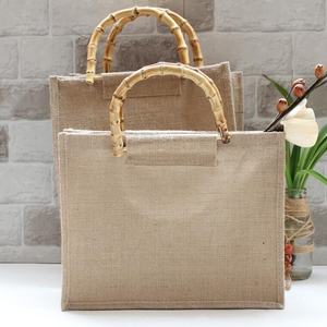 Sac messager en jute écologique avec intérieur laminé imperméable, sac bandoulière pour les voyages en plein air et l'usage quotidien - Product Image 6
