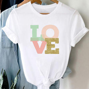 Camiseta Deportiva Holgada para Mujer, 100% Algodón, Estilo Vintage de Fútbol, Transpirable, Ecológica, con Estampado Digital, Cuello Redondo, Tejido Terry - Product Image 5
