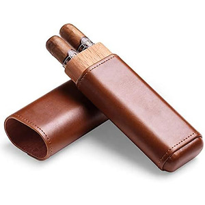Estuche para cigarros de cuero de alta calidad con organizador integrado y cortador integrado para un almacenamiento y organización premium. - Product Image 5