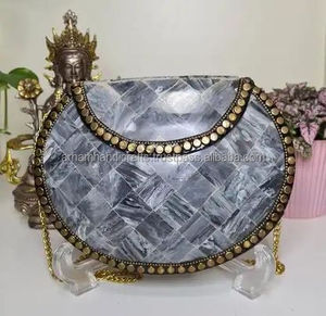 Artisanat de luxe fait à la main argent mouton fleurs Style métal sac à bandoulière pochette pour filles femmes dernière conception sac de soirée bas prix - Product Image 5