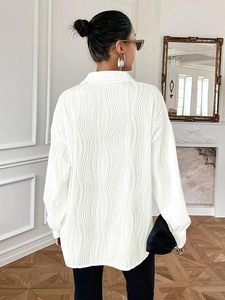 Camisa de Lino y Algodón Ligera para Mujer y Niña, Manga Larga, Cuello con Botones, Bordado Azul, Lista para el Verano - Product Image 3