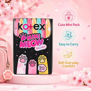 Serviettes hygiéniques Kotex Mini Meow Super Soft 24 cm |   Produits d'hygiène féminine haut de gamme - Product Image 6