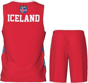 Uniforme de Baloncesto con Diseño de la Bandera de Islandia (3) para Hombres Adultos, Conjunto Deportivo de Entrenamiento - Product Image 3