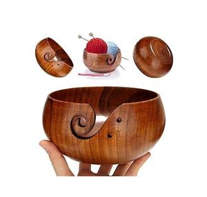 ชามผ้าวูลถักด้วยมือทำจากไม้แท้งานปักด้วยมือดีไซน์เนอร์เครื่องมืออเนกประสงค์สำหรับงานเย็บปักถักร้อย - Product Image 5