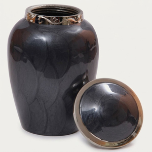 Urna funeraria clásica de metal estañado cepillado para cenizas humanas de adultos, urna conmemorativa, proveedor mayorista de fábrica a bajo precio - Product Image 5