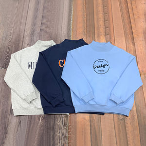 Suéter de Cuello Alto para Mujer 2026, 100% Algodón, Ligero, Transpirable, Ropa Casual de Invierno, Impresión de Logotipo Personalizado, Hombros Caídos, Talla Grande - Product Image 2