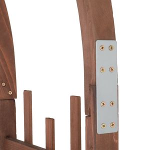 Panchina ad Arco in Legno Stile Antico da 2,1 m per 2 Persone, Decorazione per Giardino, Patio, Prato, Pergolato e Piante Rampicanti - Product Image 6