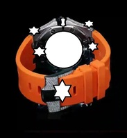 Herren Luxus Limited Edition Vintage Hip-Hop-Uhr Silikonarmband Edelstahlgehäuse Saphirglas Analog Moissanit