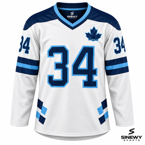Nouveau design 2026 Maillots de hockey sur glace de haute qualité personnalisés imprimés par transfert thermique à manches courtes en tissu mesh unisexe anti-bactérien coupe ajustée - Product Image 4