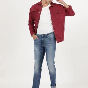 Veste en jean vintage tendance pour homme avec col montant, patchwork de logo frontal et design rayé – Qualité supérieure et prix abordable - Product Image 5