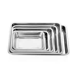 Plateau rectangulaire pour instruments médicaux, utilisation en bloc opératoire, plateau pour kit de débrassage chirurgical, plateau manuel pour équipement Holloware - Product Image 3