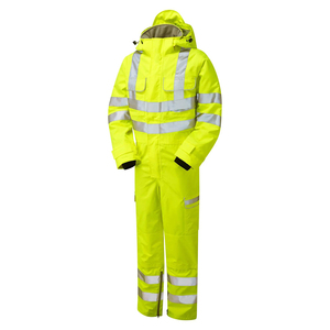 Combinaison de travail unisexe personnalisée haute visibilité thermique fluorescente respirante ignifuge réfléchissante avec poches pour l'industrie - Product Image 4