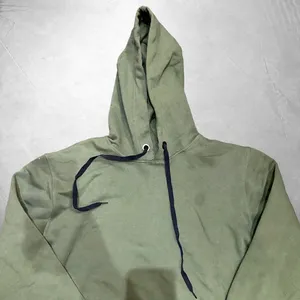 Sweat-shirt à capuche unisexe vert olive pour l'automne, uni, sans motif, avec impression numérique et broderie, en molleton, tailles S-3XL - Product Image 4