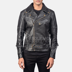 Luxury Men’s Leather Long Coat Genuine Cowhide Trench Coat Business Professional Overcoat Windproof Warm <b>Winter</b> Leather Jacket - Product Image 1