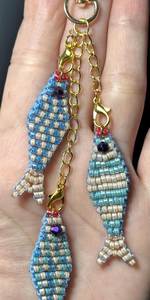 Designer Embroidery Classic Eco-Friendly Beaded <b>Keychain</b> Handmade Artisan Key Holder with Elegant Finish - Product Image 4