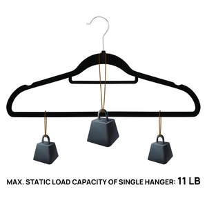 Cintre de luxe en velours couleur personnalisée, écologique, fabriqué avec précision, 42 cm, antidérapant, pour adulte, résistant au vent, en plastique, pour armoire - Product Image 4