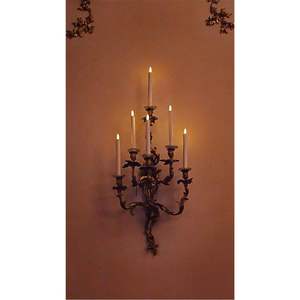 Handcrafted Metal Tree of Life <b>Wall</b> <b>Sconce</b> Elegant Bronze Floral 9 Arm <b>Wall</b> Mount Taper Candle Holder for Vintage Home Decor - Product Image 3