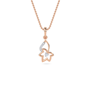 Collier pendentif feuille de fleur en argent sterling 925 plaqué or avec diamant de laboratoire pour femme, bijoux fins de luxe RAMDUT IMPEX - Product Image 3
