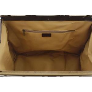 กระเป๋าเดินทางหนังแท้สไตล์วินเทจ กระเป๋าถือขนาดใหญ่สำหรับเดินทางช่วงสุดสัปดาห์  พร้อมซิปและฮาร์ดแวร์สีทอง - Product Image 5