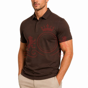 Exclusive Brown Polo Shirt Premium Comfort Soft Cotton Fabric <b>Classic</b> Fit Breathable Short Sleeve Fashion Wear - Product Image 6
