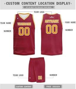 Red color Custom Unisex Basketball Uniform Sets Professional Breathable Quick-Dry Comfortable <b>Cheap</b> in price Basketball Uniforms - Product Image 4