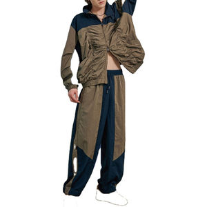 Ensemble coupe-vent léger en polyester pour femme, 2 pièces, pour l'extérieur, avec logo personnalisé, imperméable, survêtement - Product Image 1