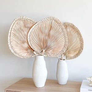 Contemporary Style Wall Mounted Big Palm Leaf Hand Fan Wholesale Price <b>Bamboo</b> <b>Straw</b> Grass Fans Living Room Decor - Product Image 4