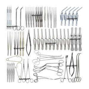 Juego de 62 Piezas de Instrumentos Quirúrgicos Vasculares Manuales Wenquar con Certificación CE, Juego Completo de Instrumentos Quirúrgicos Vasculares de Acero Inoxidable - Product Image 1