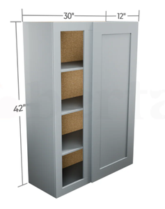 WBC2730 Wall Gray Shaker Blind <b>Corner</b> Kitchen <b>Cabinet</b> RTA - Product Image 2