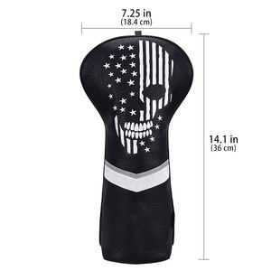 Housse de tête de club de golf OEM en gros, motif et logo personnalisés, en cuir PU imperméable avec fermeture élastique, couleur personnalisée - Product Image 2