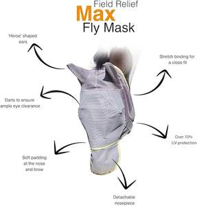 Máscara Antimoscas para Caballos con Logotipo Personalizado (Protección para Orejas y Nariz), Malla con Protección UV, Cómoda, Alta Calidad, Proveedor OEM ODM, Venta al Por Mayor - Product Image 6