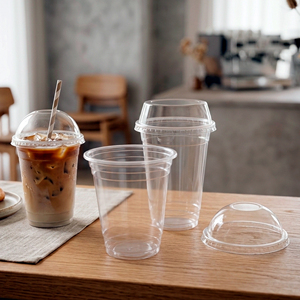 Wholesale 95mm 16/22/24oz Disposable PP Single Wall Transparent Recyclable <b>Cups</b> for Iced Coffee Beverage <b>Cold</b> Drink <b>Cups</b> - Product Image 1