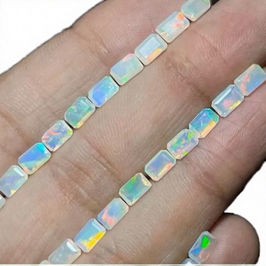โอปอลเอธิโอเปียทรงเหลี่ยมมรกตขนาด 6x4 มม. คุณภาพสูง พร้อมสีสันสวยงาม ขายส่งพลอยหลวมสำหรับทำแหวนและเครื่องประดับ - Product Image 3