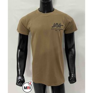 Vente en gros de t-shirts de haute qualité respirants en coton biologique 100% avec impression de silicone demi-manches avec logo personnalisé pour hommes - Product Image 3