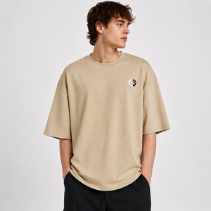 T-shirt décontracté surdimensionné pour homme, coupe ample, tissu doux, manches courtes et col rond, idéal pour l'été et les voyages - Product Image 1