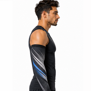 Mangas de compresión deportivas para hombre, personalizadas, para fitness, correr, ciclismo, entrenamiento, transpirables, elásticas, protectoras y de soporte. - Product Image 4