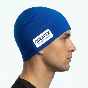 Men's <b>Blue</b> <b>Beanie</b> Hat Knit Cuffed Winter Cap Unisex Streetwear Skull Cap Custom Logo Wholesale Fashion Accessory - Product Image 3
