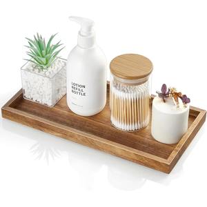 Bandeja de Baño Moderna y Lujosa de Acero Inoxidable, Cuadrada, para Organización de la Encimera de la Sala de Estar, Almacenamiento de Bebidas y Jabón - Product Image 1