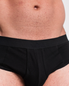 Caleçons boxeurs mi-hauts noirs pour hommes 100 % coton tricoté sans couture couleur unie - Product Image 2