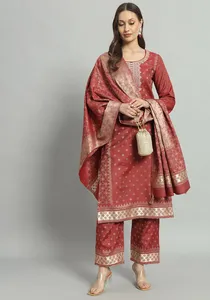 Tissu de robe non cousu Safaa Premium en viscose, pour costumes d'hiver pakistanais avec étole - Product Image 4