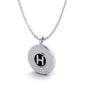 Stylish <b>Silver</b> + moissanite Plated Unique Design Letter Pendant With Charm Crystal Hip hop Style Unisex <b>Jewelry</b> pendant - Product Image 3