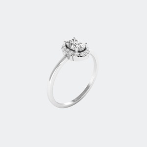 Anillo de Diamantes Cultivados en Laboratorio de 0.60 CTW, Corte Brillante Multiforma, para Mujer, Plata de Ley 925, Color E F, Claridad VS VVS, Joyería de Lujo, Regalo - Product Image 2